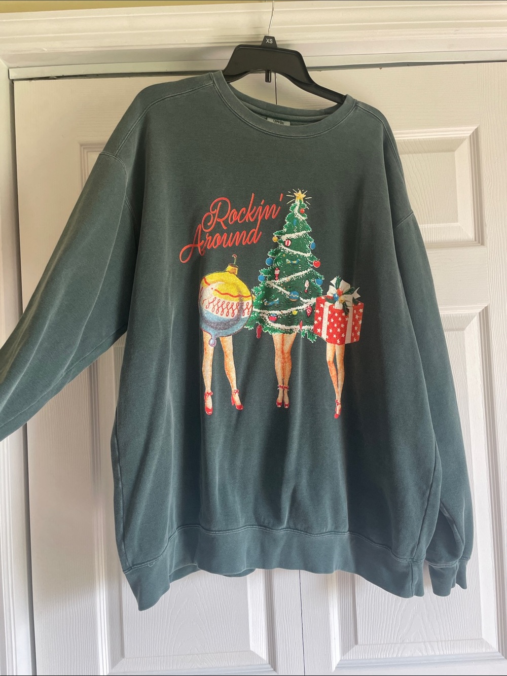 Kristin Jones Rocking Around Christmas Sweatshirt 2XL - Comfort Colors